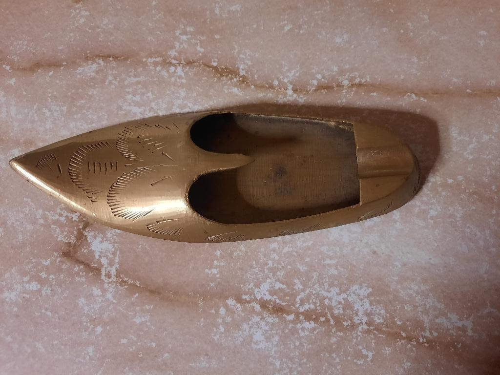 koperen vintage assenbak decoratie schoen, Ophalen of Verzenden, Vintage