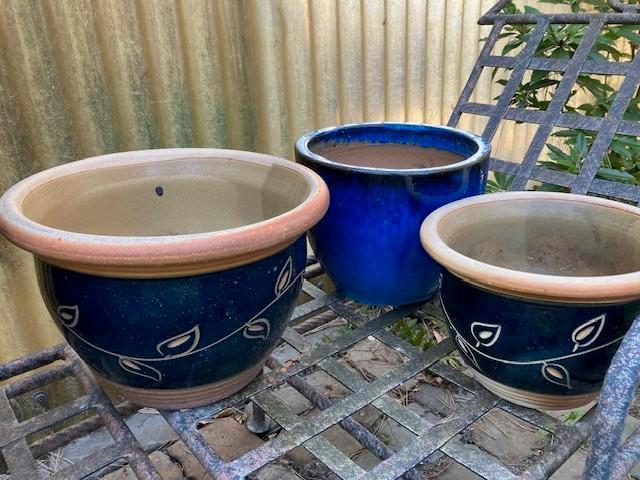 3 bloempotten, Tuin en Terras, Bloempotten, Ophalen