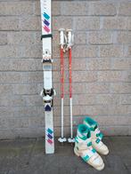 Complete ski-set: skis + stokken + skischoenen maat 34, Ophalen, Gebruikt, Ski, Stokken