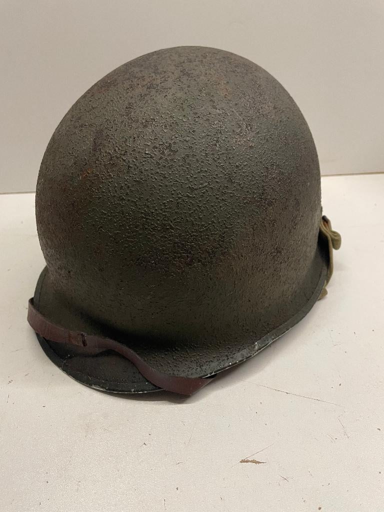 CASQUE US M1 PATTES FIXES LINER MSA 100% Original WW2, Enlèvement ou Envoi, Armée de terre, Casque ou Béret