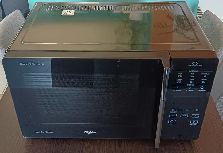Whirlpool Full Combi Microgolf met Stoom & Crisp, Electroménager, Micro-ondes, Utilisé, Autoportant, Croustillant, Gril, Air chaud