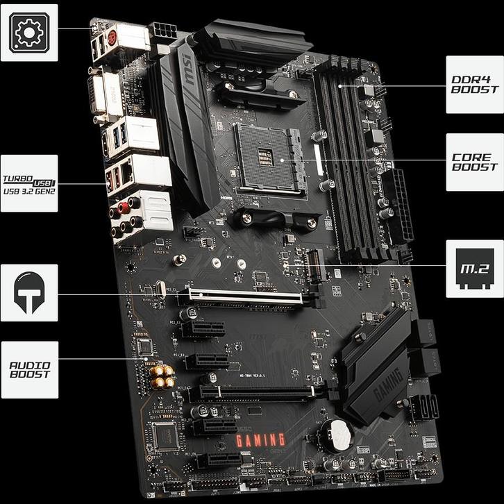 Vends carte mère msi B550 gaming gen3 80€ FIXE, Computers en Software, Moederborden, Zo goed als nieuw, AMD, DDR4, Ophalen