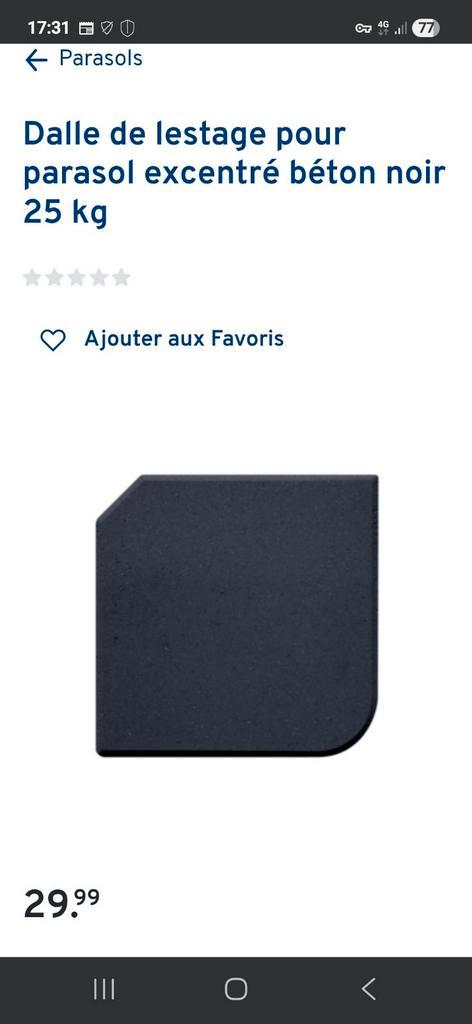 4 Dalles de lestage pour parasol, Computers en Software, Muismatten, Ophalen