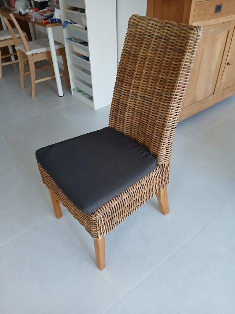 5 stoelen voor binnen of buiten, Ophalen, Gebruikt, Bruin, Stof