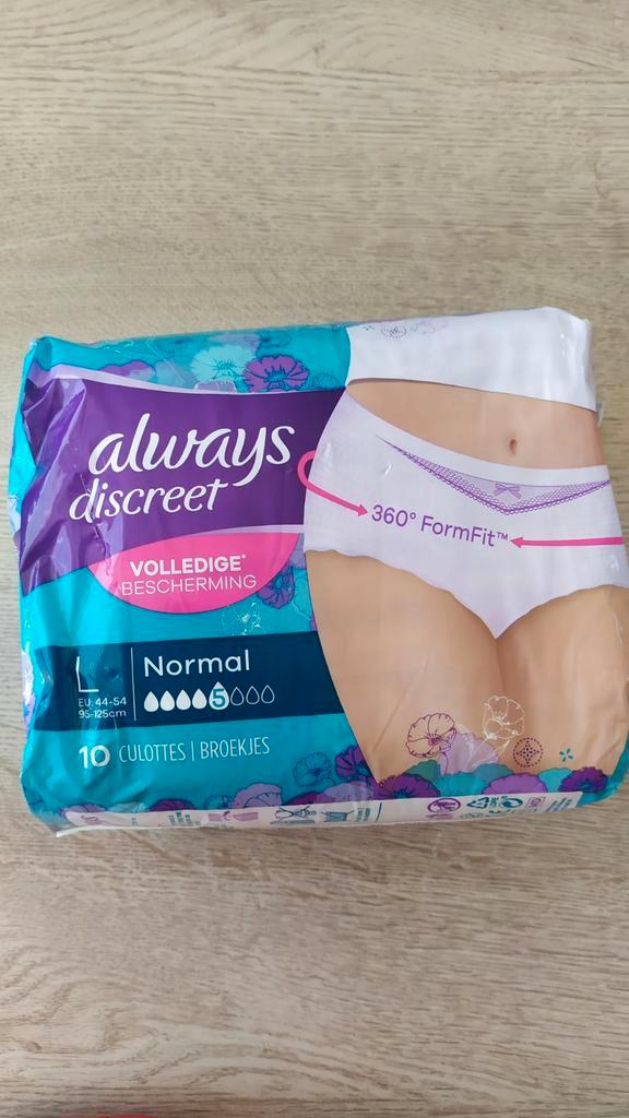 Culottes hygiéniques Always Discreet taille L, Divers, Matériel Infirmier, Neuf, Enlèvement ou Envoi