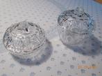 Set van 2 Vintage glazen potjes (Reims), Enlèvement, Comme neuf, Verre, Verre ou Verres