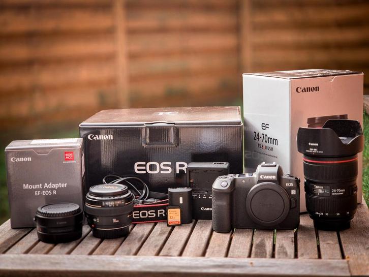 Canon EOS R - Canon 24-70mm f2.8 mkII - Canon 50mm f1.4 - Ad, Audio, Tv en Foto, Fotocamera's Digitaal, Gebruikt, Compact, Canon