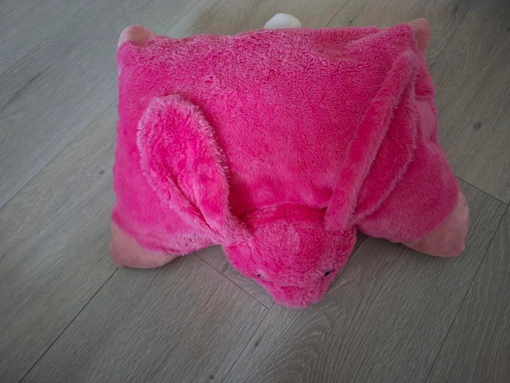 Peluche/oreiller en forme de lapin, Enlèvement ou Envoi, Comme neuf, Rose