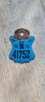 Fietsplaat 1910, Verzamelen, Ophalen of Verzenden