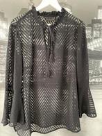 zwarte blouse - maat 48-50, Taille 46/48 (XL) ou plus grande, Comme neuf, Manches longues, Noir