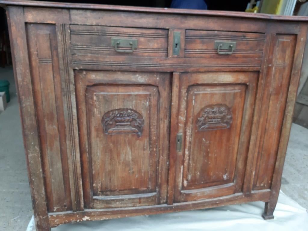 Massief eiken meidenkast, Antiek en Kunst, Antiek | Meubels | Stoelen en Sofa's, Ophalen