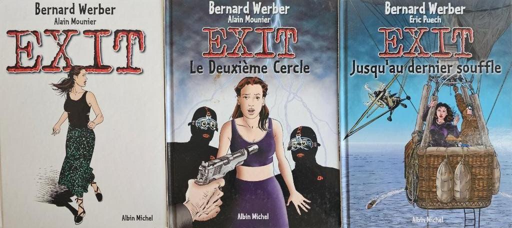 Stripverhaal EXIT Compleet verhaal in 3 albums, Complete serie of reeks, Ophalen of Verzenden, Zo goed als nieuw