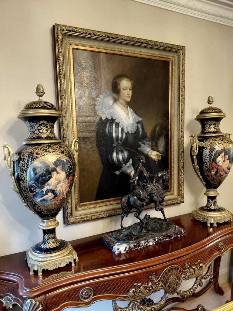 2 prachtige grote Franse stijl vazen, Antiek en Kunst, Antiek | Vazen, Ophalen