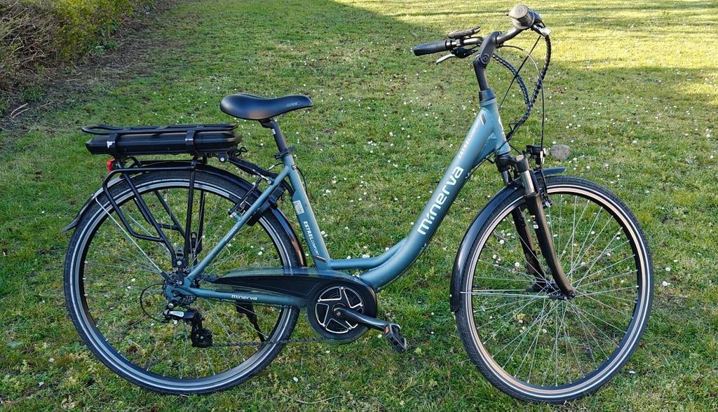 Minerva Estrel Comfort 3351km, Vélos & Vélomoteurs, Vélos électriques, Utilisé, Moins de 47 cm, 30 à 50 km par batterie, Enlèvement