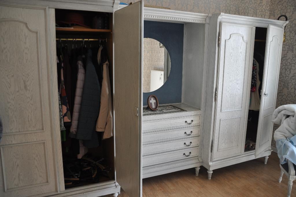 complete slaapkamer, Maison & Meubles, Chambre à coucher | Chambres à coucher complètes, Enlèvement, Utilisé, Queen size, Rustiek