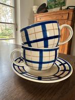 Set van 2 ontbijttassen met 1 bordje, Ophalen, Gebruikt, Kom(men)