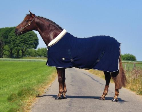 Profi-Rider luxe fleecedeken met bontkraag blauw 185 tm 205, Dieren en Toebehoren, Paarden en Pony's | Dekens en Dekjes, Nieuw