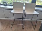Barkruk 2 stuks beige, Huis en Inrichting, Barkrukken, Ophalen, Gebruikt, Met voetsteun, 60 tot 90 cm