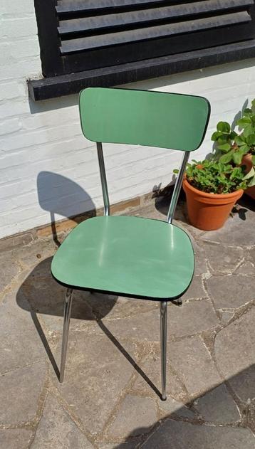 Vintage groene formica stoel beschikbaar voor biedingen