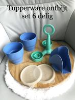 Tupperware 6 delig ontbijtset blauw/groen 9 foto's., Verzenden, Zo goed als nieuw, Groen, Overige typen