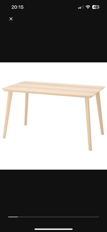 IKEA LISABO eettafel – stijlvolle houten tafel beschikbaar voor biedingen