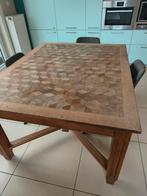 Massieve eiken tafel, minstens 100jaar oud.., Ophalen, Gebruikt, 100 tot 150 cm, Eikenhout