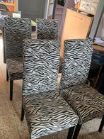 4 chaises style zèbre en très bonne état, Maison & Meubles, Comme neuf