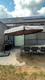 Parasol 4 meter met marmer voet, Tuin en Terras, Ophalen, Gebruikt, Zweefparasol, Meer dan 4 meter