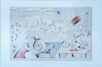 Zeldzame verbeterde moderne gravure, gesigneerd en genummerd beschikbaar voor biedingen