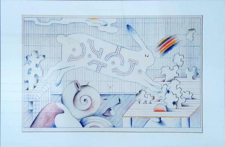 Zeldzame verbeterde moderne gravure, gesigneerd en genummerd, Antiek en Kunst, Kunst | Etsen en Gravures, Ophalen