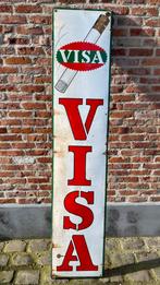 Emaille bord Visa., Verzamelen, Ophalen, Gebruikt, Reclamebord