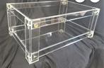 Glazen salontafel., Ophalen, Kunststof, 100 tot 150 cm, Tijdloos design.