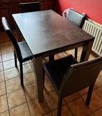 Eettafel + 4 stoelen, Enlèvement, Comme neuf