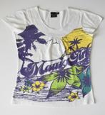 Maui and Sons : wit t-shirt 'Maui Girl' / S, Manches courtes, Taille 36 (S), Porté, Enlèvement ou Envoi