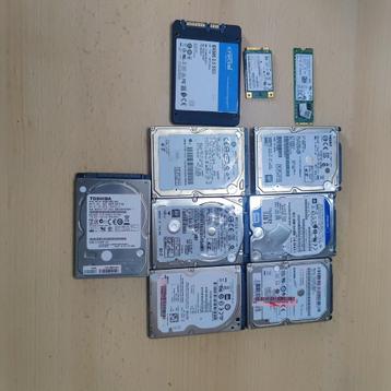 Lot de 9 hdd / ssd / m2 /msata beschikbaar voor biedingen