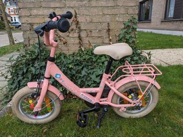 Flower fun 12inch meisjesfiets (roze)