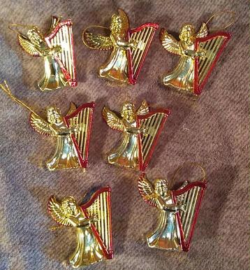 engelen met harp set van 7stuks beschikbaar voor biedingen