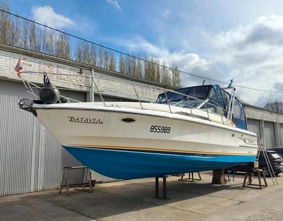 Birchwood SD 34 - 2x 220 PK, Watersport en Boten, Motorboten en Motorjachten, Gebruikt, Polyester, 9 tot 12 meter, Diesel, Binnenboordmotor