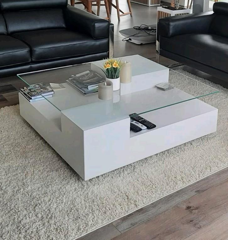 Salon tafel met open gedeelte, Huis en Inrichting, Tafels | Salontafels, Zo goed als nieuw, Minder dan 50 cm, 100 tot 150 cm, 100 tot 150 cm