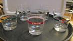 5 Vintage Martini glazen, Borrel- of Shotglas, Zo goed als nieuw, Ophalen