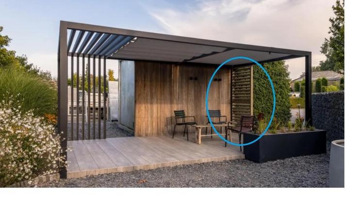 Paneel met lamellen, kantelbaar horizontaal, aluminium, Tuin en Terras, Overige Tuin en Terras, Nieuw, Ophalen of Verzenden