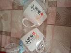 2 tasses avec écriture chinoise et visage, Ophalen of Verzenden, Zo goed als nieuw