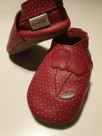 Bobux baby slofjes leder cherry dots maat S soft soles, Utilisé, Enlèvement ou Envoi, Pantoufles