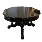 Antieke Broccante ovalen  tafel zwart  bolpoot, Antiek en Kunst, Antiek | Meubels | Tafels, Ophalen