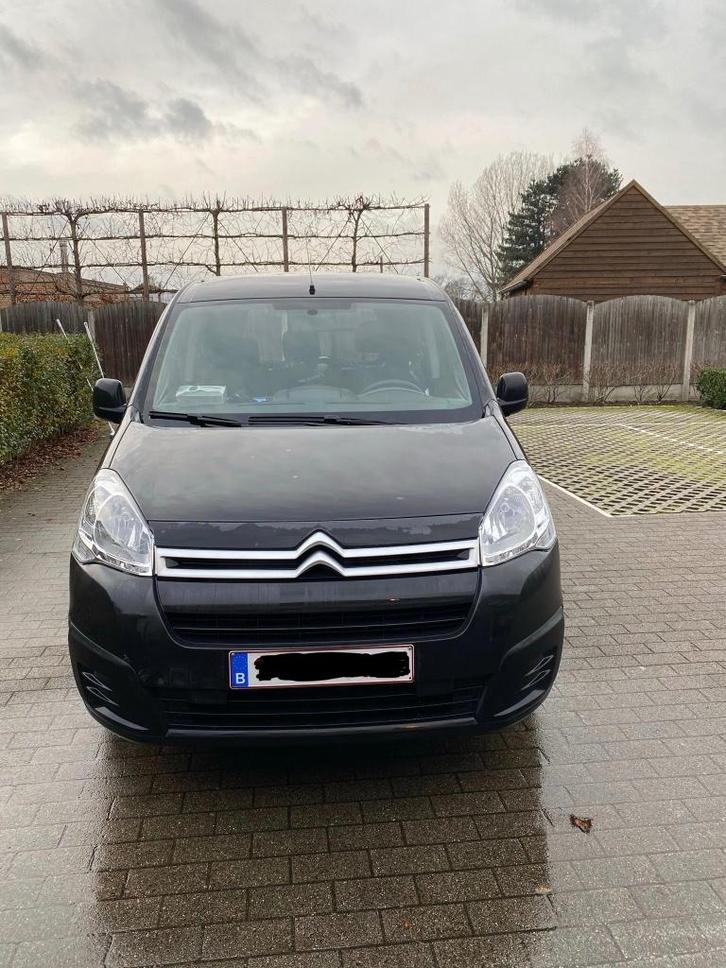 Citroen berlingo 2018 zwart, Auto's, Citroën, Bedrijf, Berlingo, Schuifdeur, Diesel, Zwart, Zwart, Ophalen