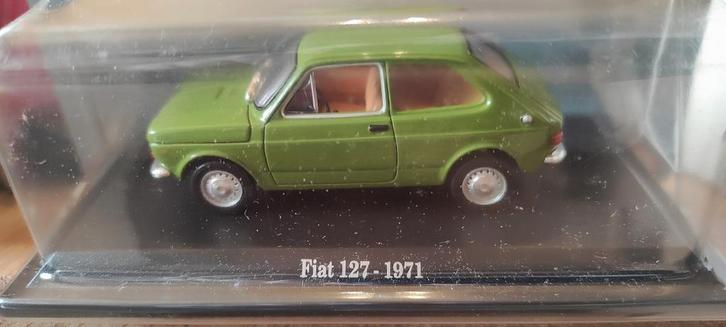 Fiat 127 groen '71, 1:43 in ongeopende blisterverpakking, Hobby en Vrije tijd, Modelauto's | 1:43, Ophalen of Verzenden