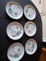 Porseleinen bordjes met bruine rand, Antiek en Kunst, Ophalen