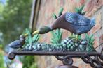 Cloche d'entrée en fonte patinée avec motif (canards), Enlèvement ou Envoi, Neuf