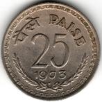 India : 25 Paise 1973 Bombay met Stempelbreuk  KM#49.1  Ref, Ophalen of Verzenden, Losse munt, Zuid-Azië