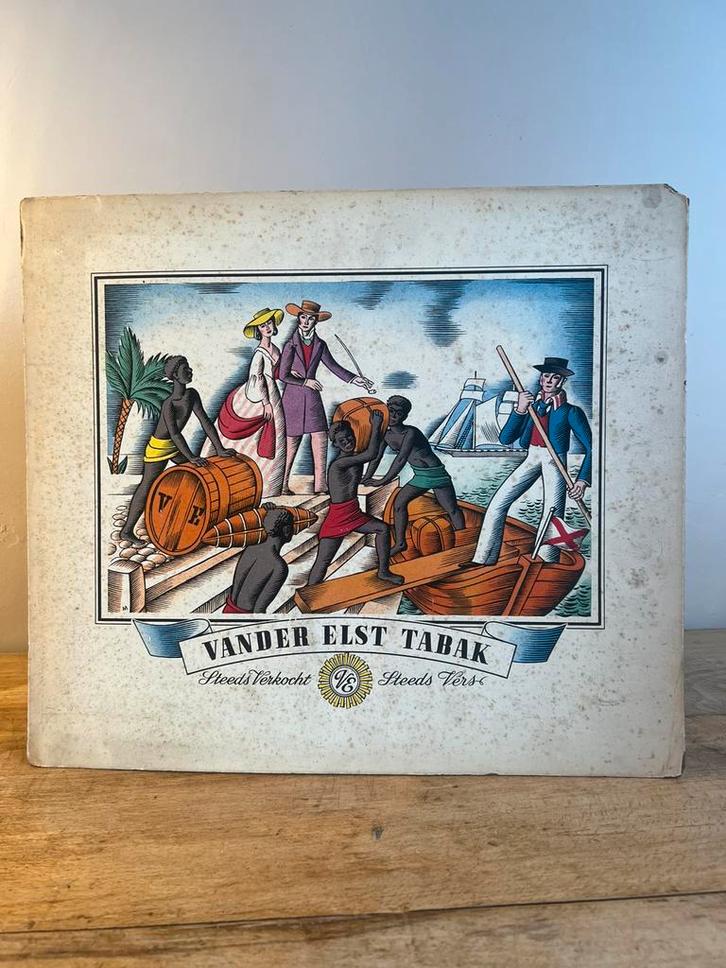Affiche Vander Elst Tabak des années 30/40, Verzamelen, Merken en Reclamevoorwerpen, Gebruikt, Reclamebord, Ophalen